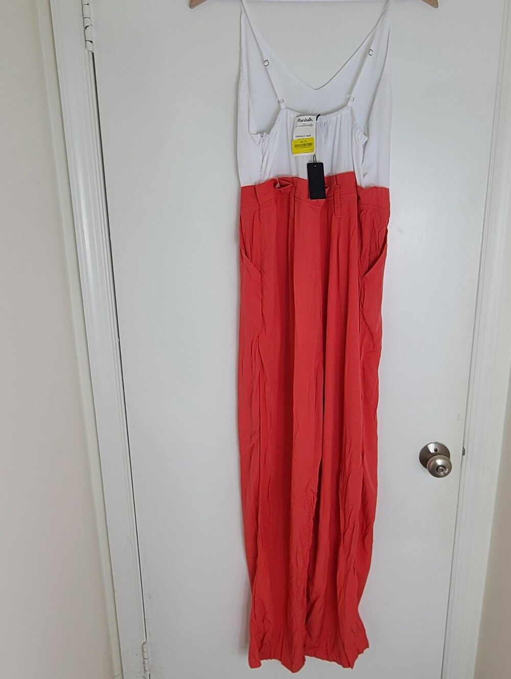 Hunter & Brown Color Block Wide Leg Belted Jumpsuit S NWT Wedding Guest - Picture 4 of 9